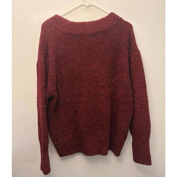 AVA & VIV V-Neck Sparkly Sweater Size X (14W) - Picture 5 of 9